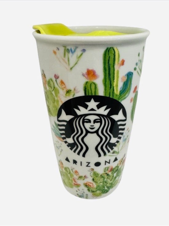 Starbucks Other - Arizona Starbucks coffee mug with lid, cactus and flowers Starbucks cup